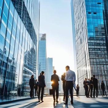 people working near a corporate building in the city-1